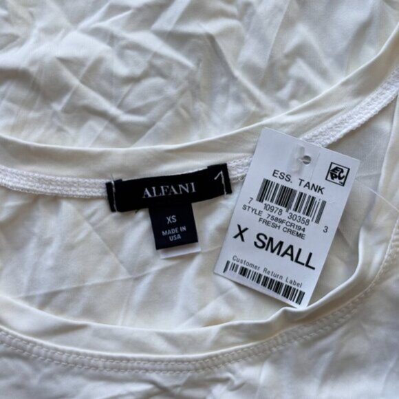 Alfani Women's Ivory Sleeveless Layering Tank Top NWT - Picture 5 of 5